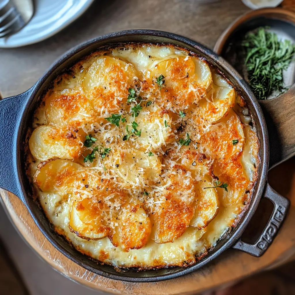 Treat yourself to a delightful dinner with these creamy Au Gratin Potatoes! Perfectly layered with rich cheese and a hint of garlic, this recipe is not only simple but serves just the right amount for two. Ideal for cozy date nights or a comforting weeknight meal. Save this recipe for your next culinary adventure!