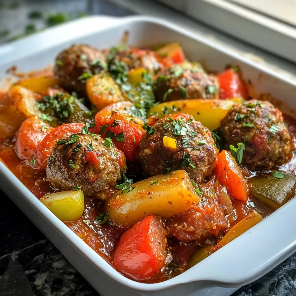 Juicy and flavorful baked Turkish meatballs packed with fresh vegetables make for a hearty meal! With tender minced meat and a blend of spices, this dish is perfect for family dinners or meal prep. Ready in no time, it's a delicious option that everyone will love. Save this recipe for your next cooking adventure!