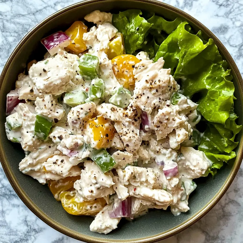 Looking for a tasty and healthy meal? This Cottage Cheese Chicken Salad with Banana Peppers is not only high in protein but also low in carbs! Packed with crunchy veggies and zesty banana peppers, it’s perfect for lunch or a light dinner. Save this recipe to enjoy a delightful and nutritious dish anytime!