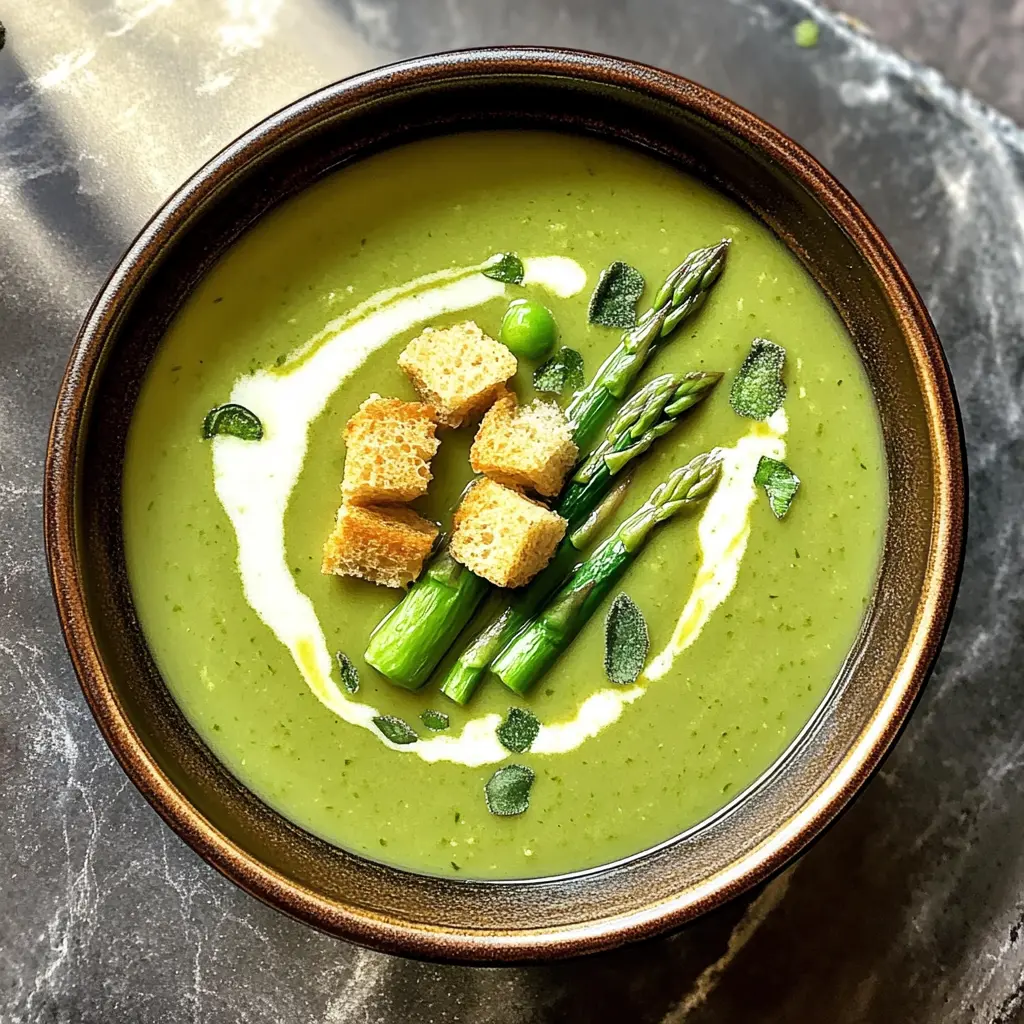 Warm up your day with this creamy asparagus soup that's not only comforting but also packed with nutrients! Featuring fresh asparagus and a touch of cream, it’s perfect for lunch or a light dinner. Easy to whip up, this recipe will quickly become a favorite. Save this recipe for a cozy meal!