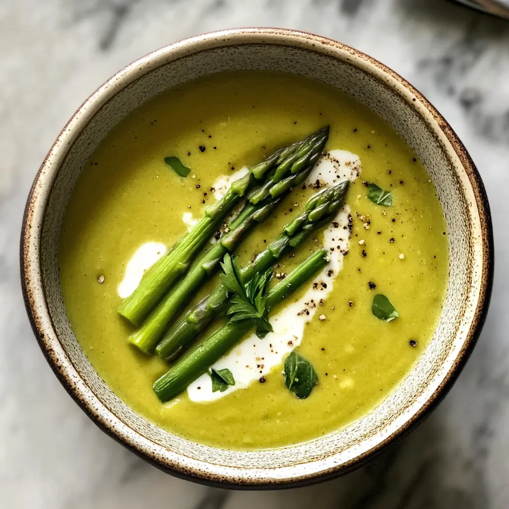 Warm up with this delicious Creamy Asparagus Soup that's perfect for any season! Bright green asparagus blended with rich cream creates a smooth texture that will delight your taste buds. Ideal for a cozy lunch or a light dinner, this recipe is quick to prepare and full of flavor. Save this pin for your next homemade soup night!