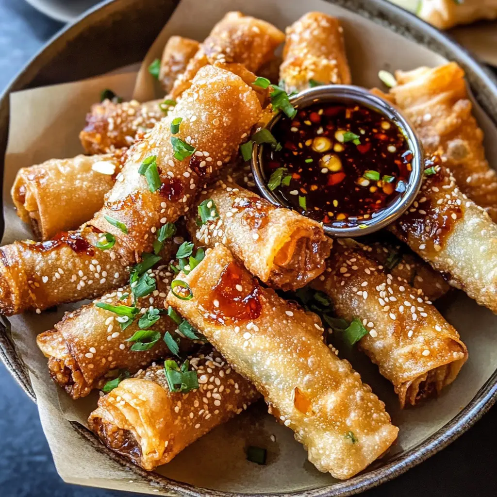 These delicious Crispy Sesame Ginger Egg Rolls are bursting with flavor and perfect for any occasion! Filled with fresh veggies and a hint of ginger, they are sure to impress. Enjoy them as a snack, appetizer, or a fun party dish. Save this recipe to make easy homemade egg rolls paired with a sweet chili sauce that everyone will love!