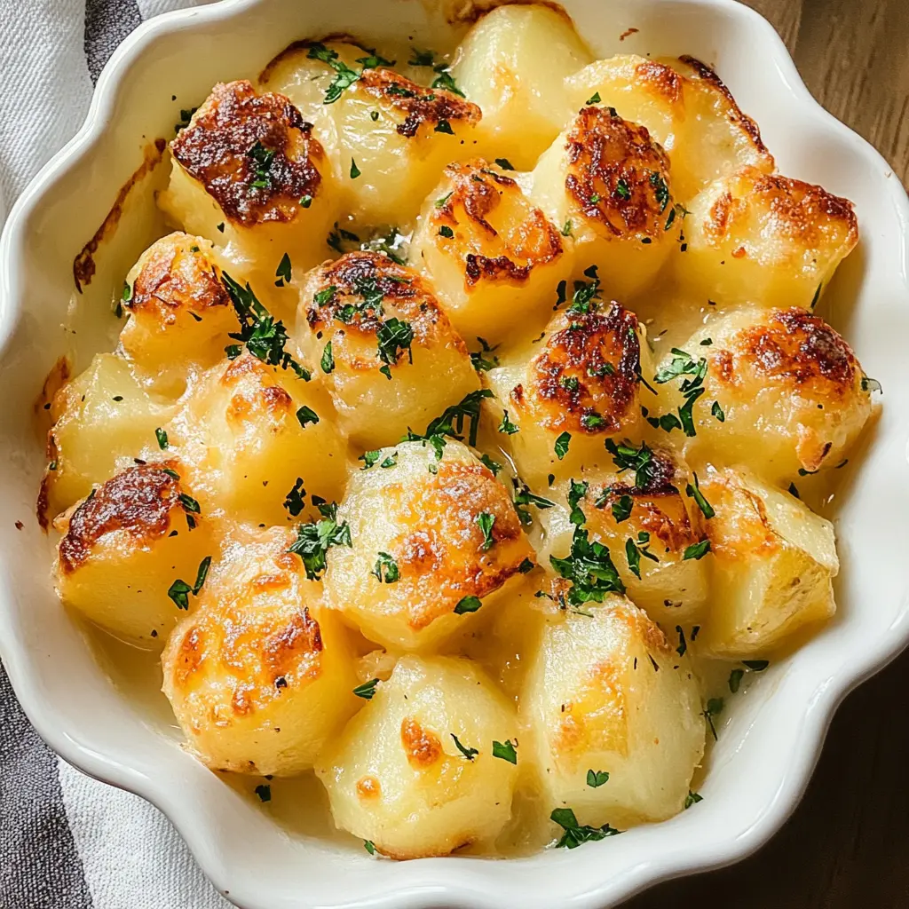 These creamy Delmonico Potatoes are a classic side dish that brings a touch of elegance to any meal! Made with layers of tender potatoes, cheese, and a rich sauce, they are perfect for family gatherings or special occasions. Save this recipe to impress your guests with a delightful taste of nostalgia at your next dinner party!