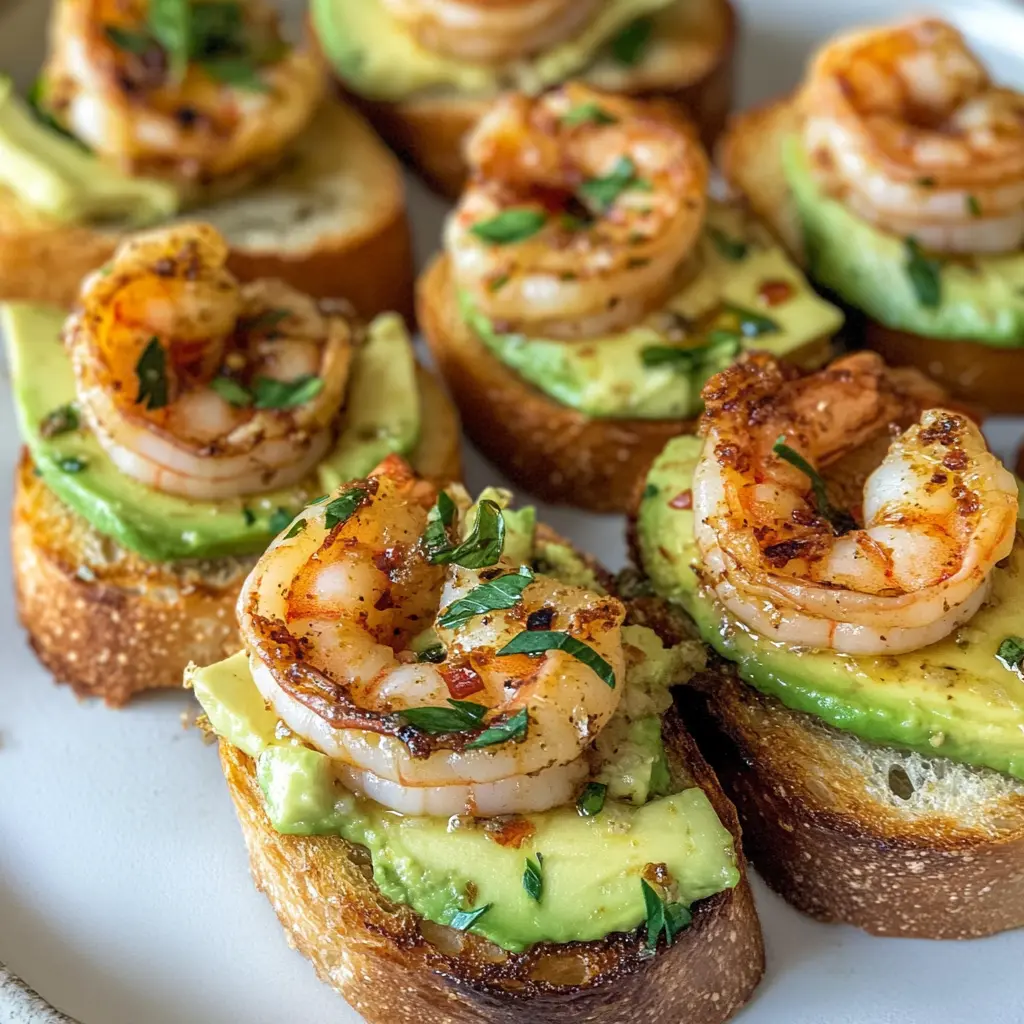 Elevate your appetizer game with these Garlic Shrimp Crostini topped with creamy avocado! Perfectly seasoned shrimp paired with toasted bread creates a delightful crunch and flavor explosion. Ideal for gatherings or a cozy night in—save this recipe to impress your guests! Enjoy a taste of coastal cuisine at home!