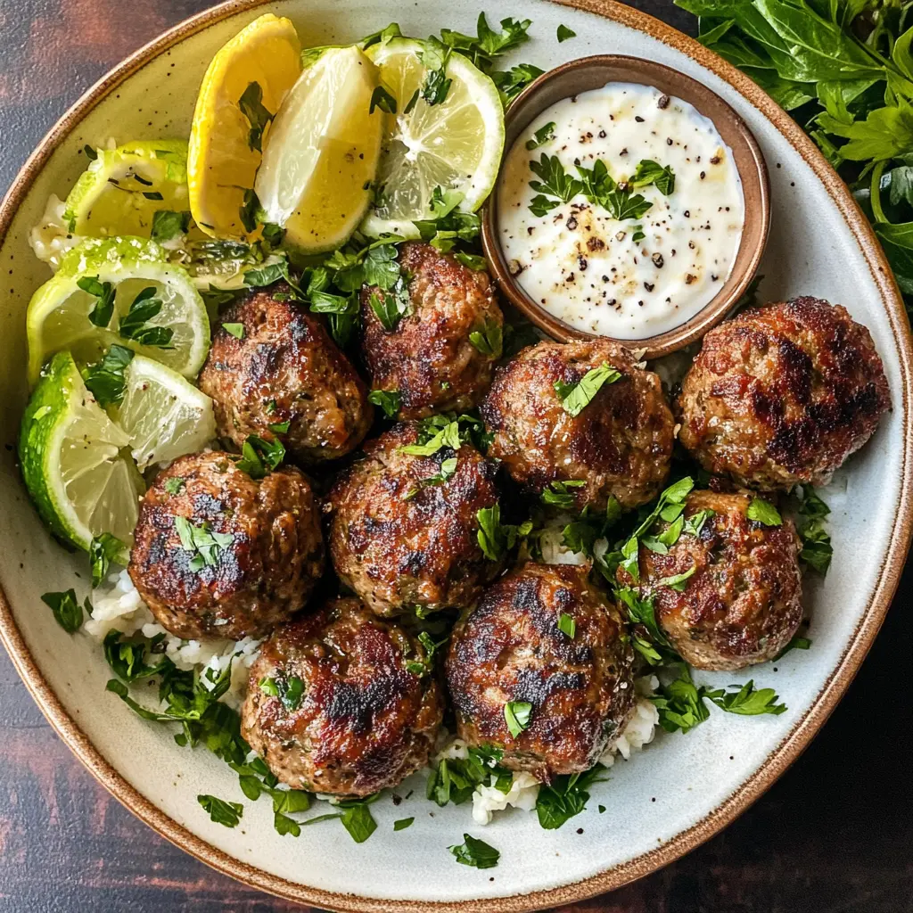 These Greek lamb meatballs bring a taste of the Mediterranean right to your table! Made with flavorful herbs, tender lamb, and a hint of garlic, they're perfect for a quick dinner or as a fun appetizer. Pair them with a refreshing tzatziki sauce for a delicious twist. Save this recipe for your next gathering or family meal!