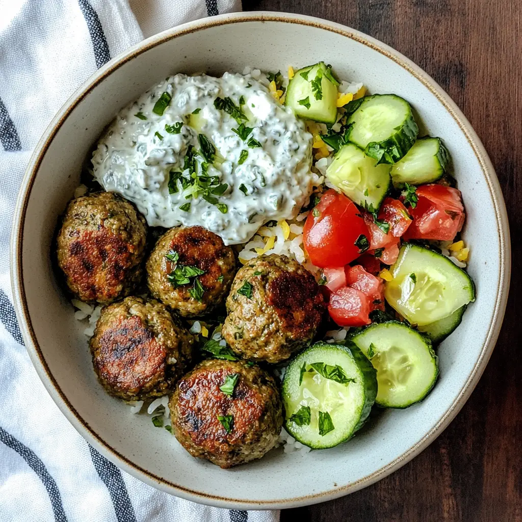 Satisfy your taste buds with these delightful Gyro Bowls! Packed with flavorful meatballs, refreshing tzatziki, zesty lemon rice, and crisp cucumber salad, this dish brings the Mediterranean to your table. Perfect for meal prep or a picnic, save this recipe for a delicious weeknight dinner or lunch inspiration!