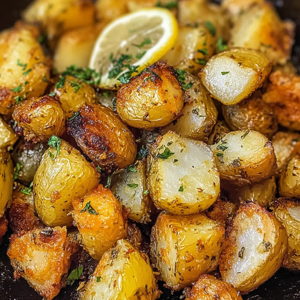 Looking for a side dish that brightens any meal? These Lemon Herb Roasted Potatoes are packed with zesty flavor and a crisp outside. Made with fresh herbs and tangy lemon, they pair perfectly with your favorite proteins. Save this easy recipe to try for your next family dinner or holiday gathering!