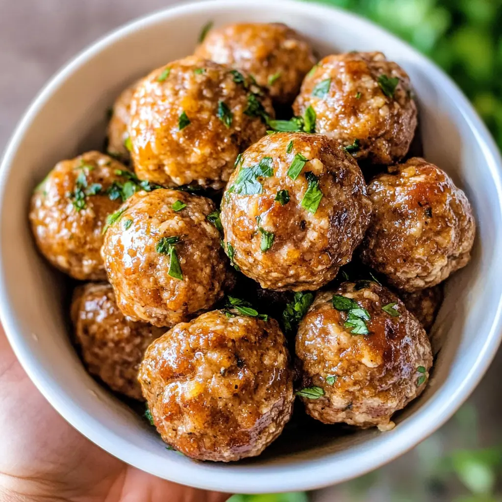 These meatballs are a go-to recipe for any meal! With tender meat, flavorful herbs, and a hint of garlic, they're perfect in spaghetti, on subs, or as an appetizer. Make dinner easy and delicious with this versatile dish. Save the recipe for your next gathering, family dinner, or cozy night in!