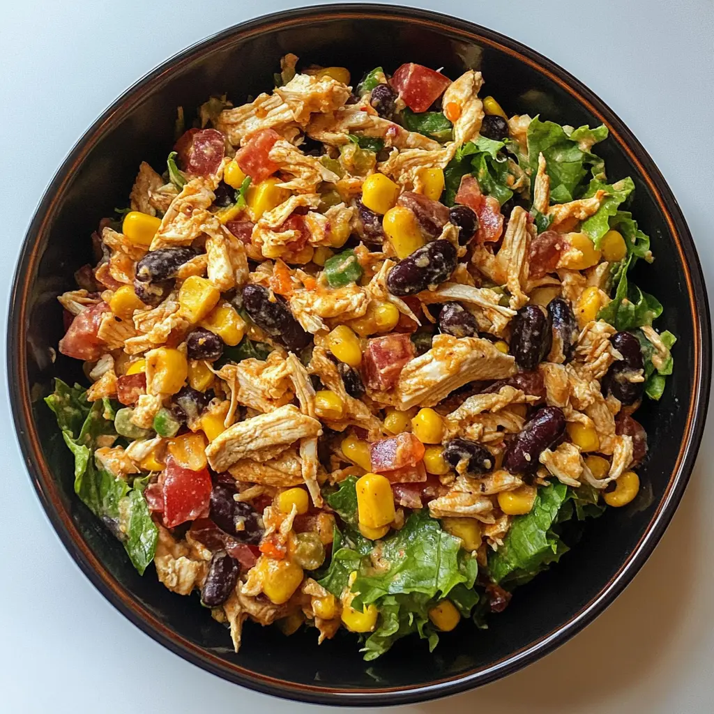 This Quick Southwest Chicken Salad is a flavorful delight, packed with fresh ingredients like juicy chicken, black beans, corn, and vibrant bell peppers. Perfect for a healthy lunch or a light dinner, this recipe is easy to whip up and full of color and crunch. Save this pin for your next meal prep and enjoy a tasty, nutritious dish any day of the week!