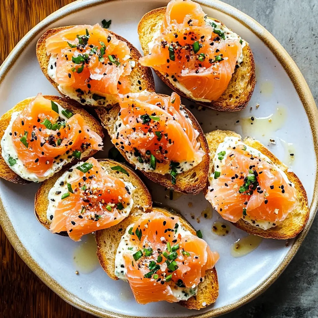 Elevate your next brunch with these tasty Smoked Salmon Crostini! Crisp baguette slices topped with creamy cheese and savory smoked salmon create a delightful bite. Perfect for gatherings, holiday celebrations, or a simple snack. Save this recipe for a quick and impressive appetizer that everyone will love!