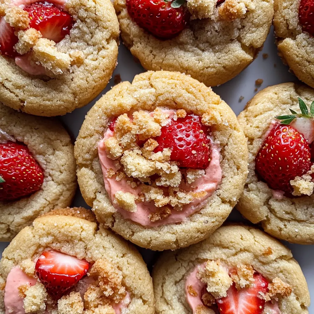 These delightful Strawberry Shortcake Cookies combine the sweet, juicy flavor of fresh strawberries with a soft, buttery cookie base. Perfect for picnics or summer gatherings, they offer a delicious twist on the classic dessert. Don't forget to save this recipe for a quick and yummy treat that everyone will enjoy!