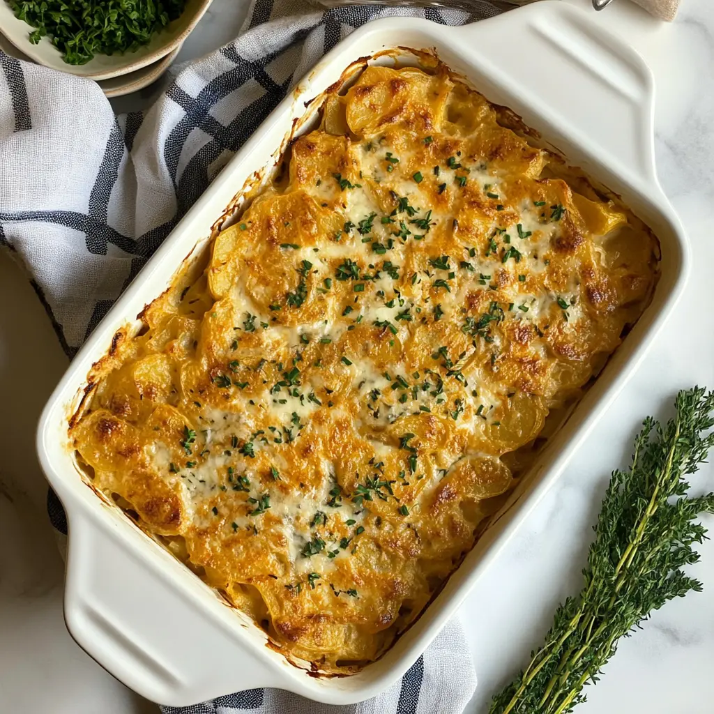 Creamy, rich, and completely dairy-free, these scalloped potatoes are the perfect comfort dish for any meal! Made with layers of tender potatoes, savory onion, and a luscious plant-based sauce, this recipe is a must-try. Great for family dinners or special occasions, save this pin to add a tasty, wholesome side to your menu!