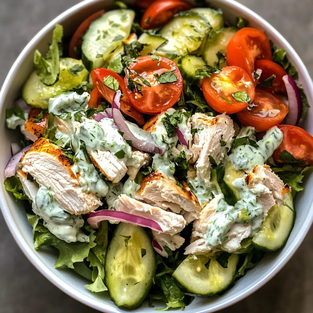 Looking for a refreshing twist on your classic chicken salad? This Tzatziki Chicken Salad combines succulent chicken with creamy yogurt, crisp cucumbers, and zesty garlic for a delightful dish that's perfect for lunch or light dinners. Save this tasty recipe for your next gathering or picnic – it's sure to be a hit!