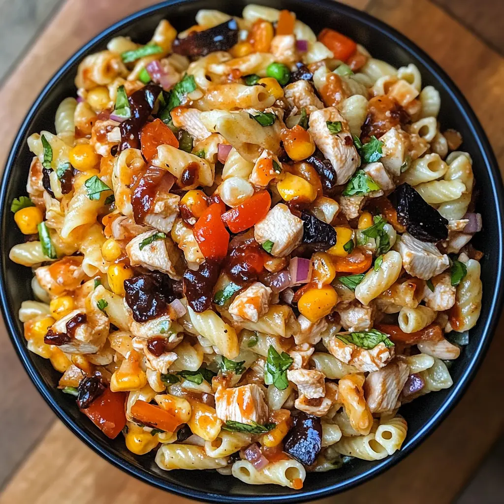 Get ready for a flavor-packed BBQ Chicken Pasta Salad that's perfect for summer gatherings! This dish combines tender chicken, al dente pasta, and a zesty BBQ dressing that brings everything together. Made with fresh veggies, it's a colorful and satisfying meal. Save this recipe for your next picnic or potluck and impress your friends with this delicious twist on a classic salad!