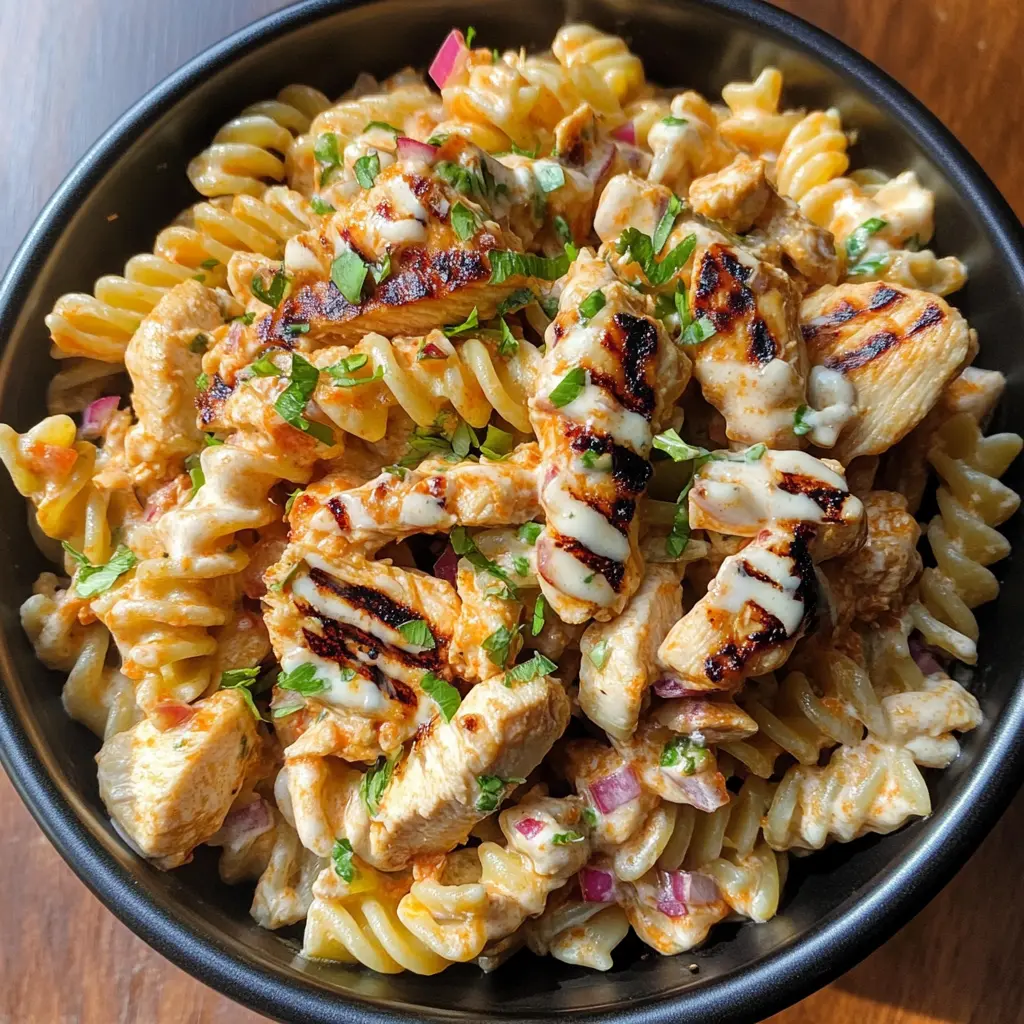 Get ready for a hearty twist on pasta! This Buffalo Chicken Pasta Salad combines tender chicken with zesty buffalo sauce, crisp veggies, and creamy dressing for a dish packed with flavor. Perfect for picnics, potlucks, or a simple dinner at home. Save this recipe to bring some kick to your next meal!