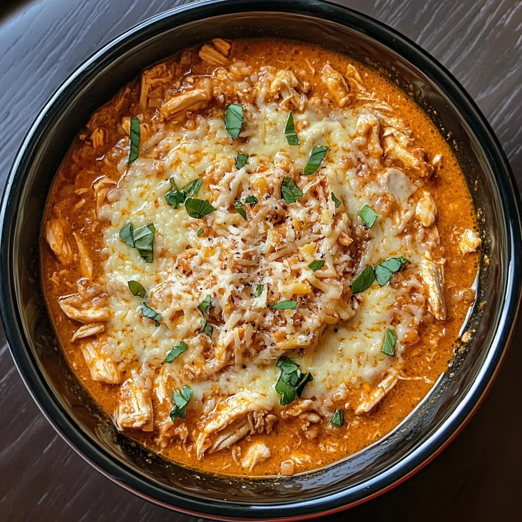 Warm up your day with this hearty Crockpot Chicken Parmesan Soup! Loaded with tender chicken, rich marinara, and gooey cheese, it's a comforting twist on a classic favorite. Perfect for busy weeknights or game day gatherings. Don’t forget to save this recipe for a cozy meal when you need it most! 🍲🍗🧀