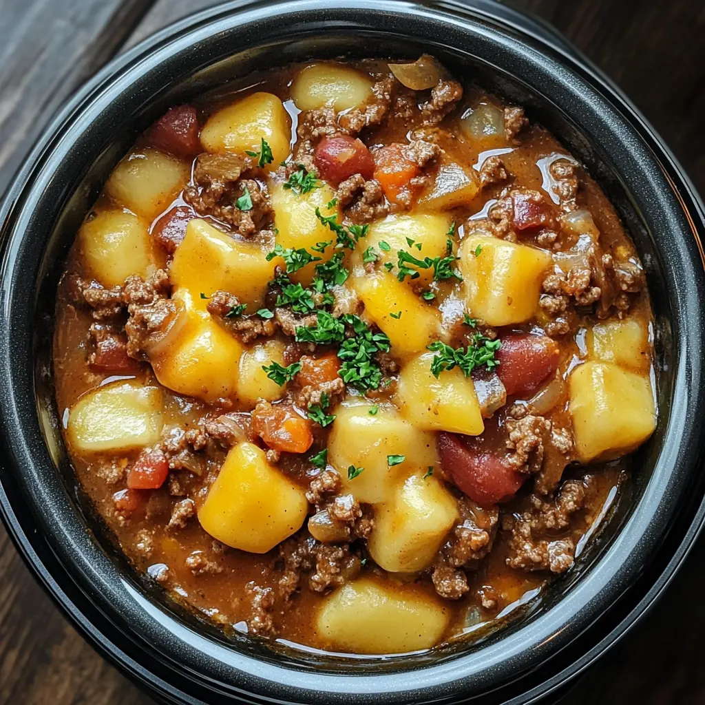 Craving a comforting dish? This Slow Cooker Cowboy Casserole blends hearty ingredients like ground beef, beans, and corn topped with cheesy goodness. Perfect for family dinners or cozy gatherings, just set it and forget it! Save this recipe for an easy, satisfying meal that everyone will love.