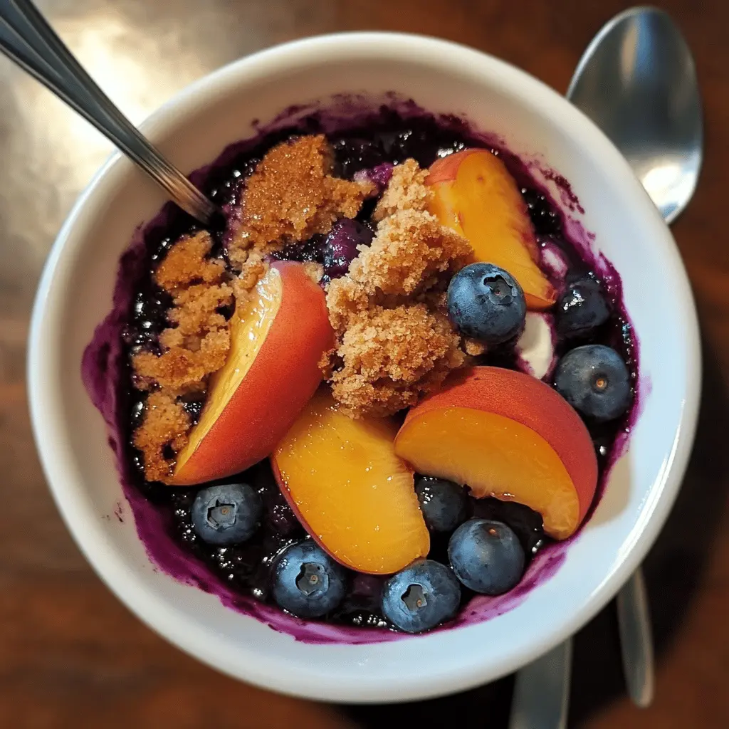 This Crockpot Blueberry Peach Cobbler is a sweet, fruity delight that's super easy to make! With juicy blueberries and ripe peaches combined with a buttery topping, it’s perfect for any dessert lover. Serve warm with a scoop of ice cream for a comforting treat. Save this recipe for your next family gathering or cozy night in! 🍑🫐